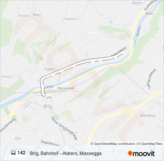 142 Bus Line Map