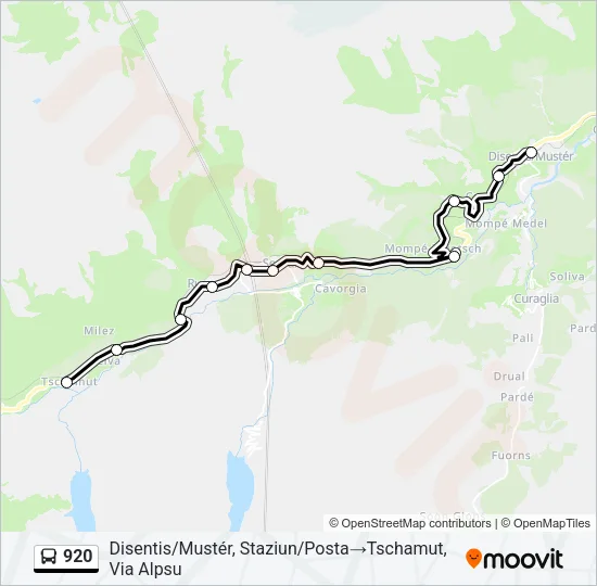 920 Bus Line Map