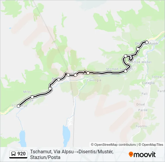 920 Bus Line Map