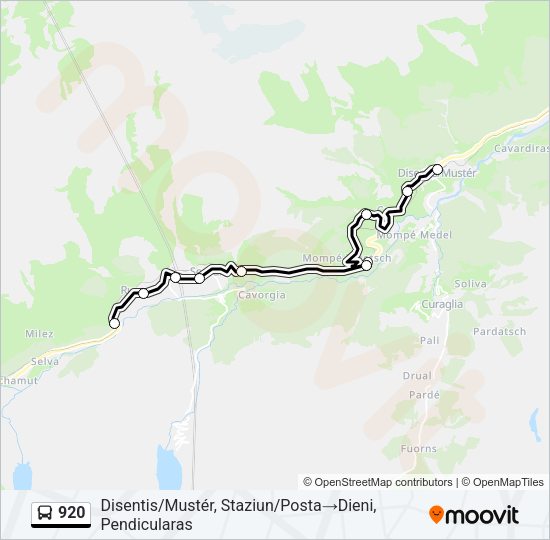 920 Bus Line Map