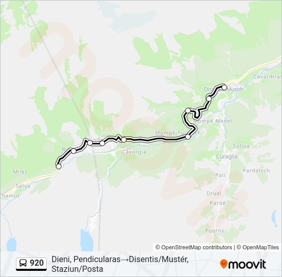 920 Bus Line Map