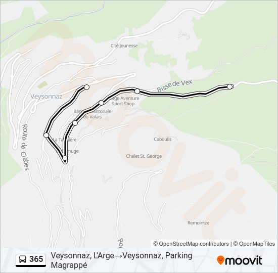 365 Bus Line Map