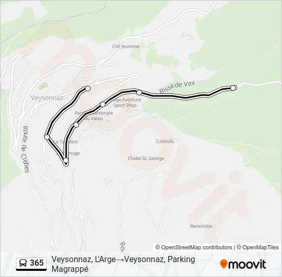 365 Bus Line Map