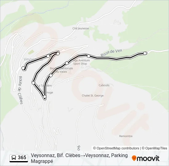 365 Bus Line Map