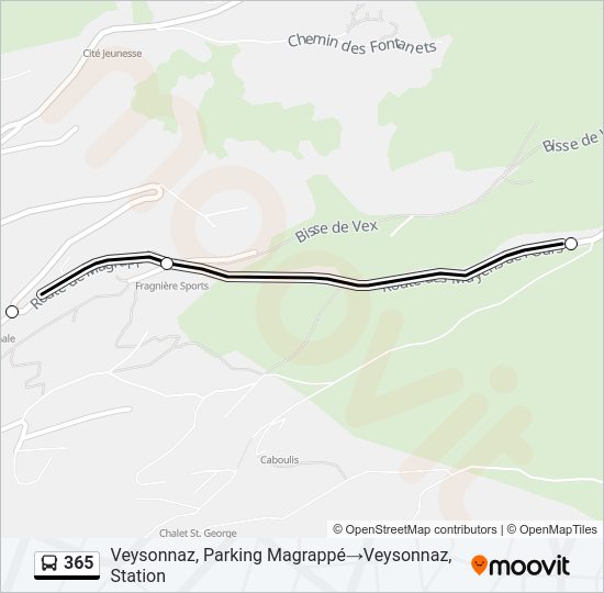 365 Bus Line Map