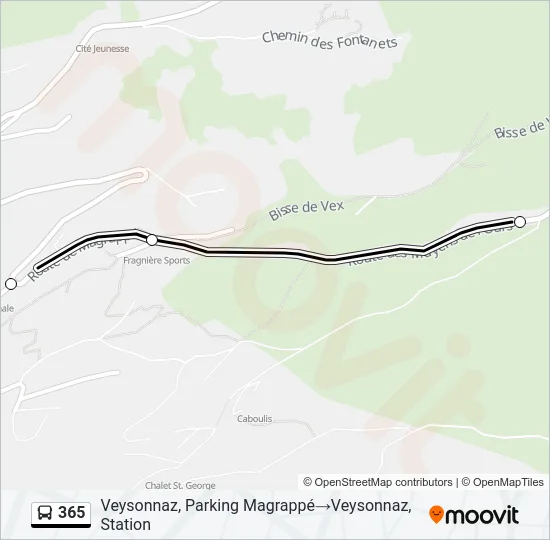 365 Bus Line Map