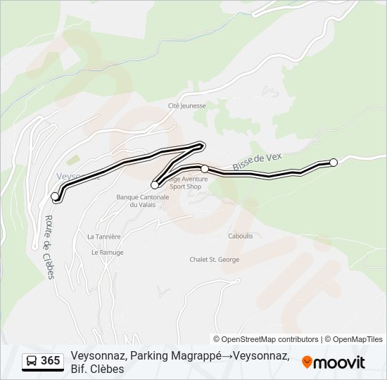 365 Bus Line Map