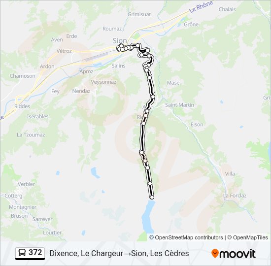 372 Bus Line Map
