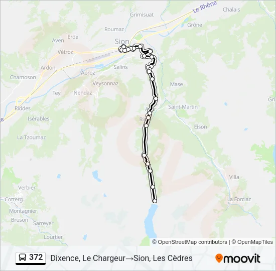 372 Bus Line Map