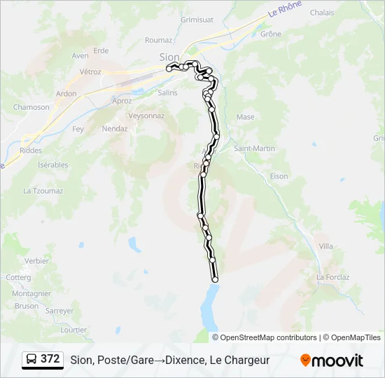 372 Bus Line Map
