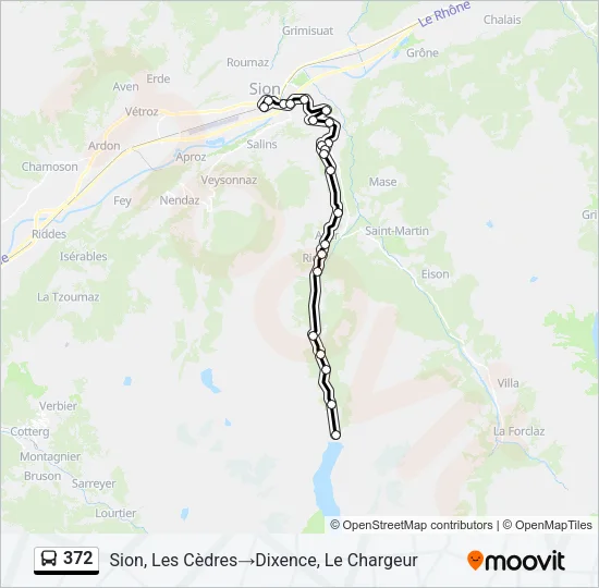 372 Bus Line Map
