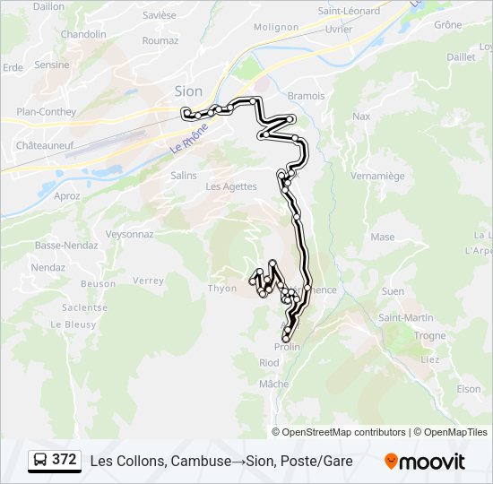 372 Bus Line Map
