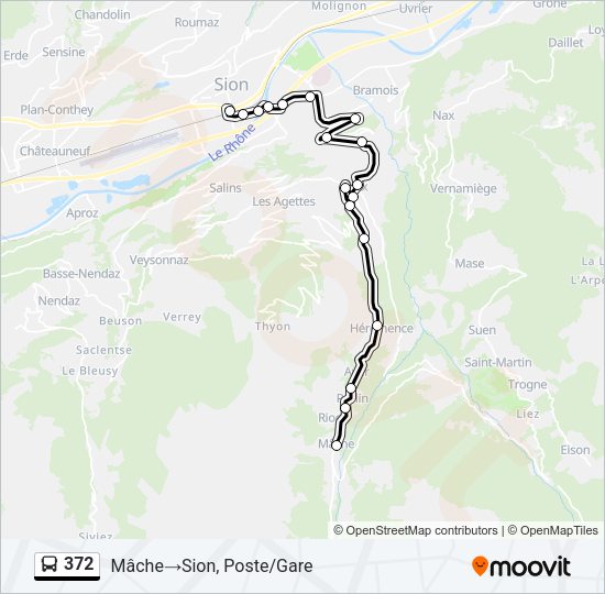 372 Bus Line Map