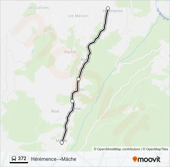 372 Bus Line Map
