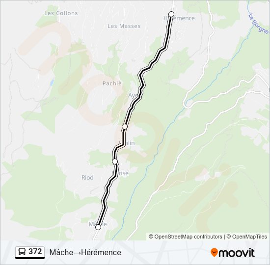 372 Bus Line Map