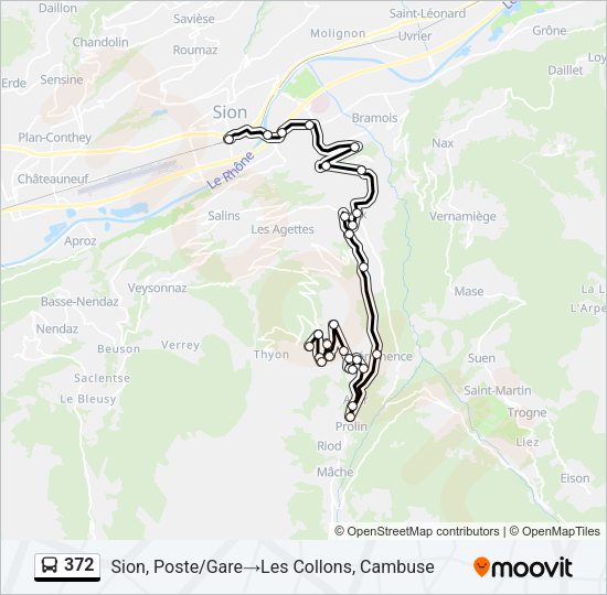 372 Bus Line Map
