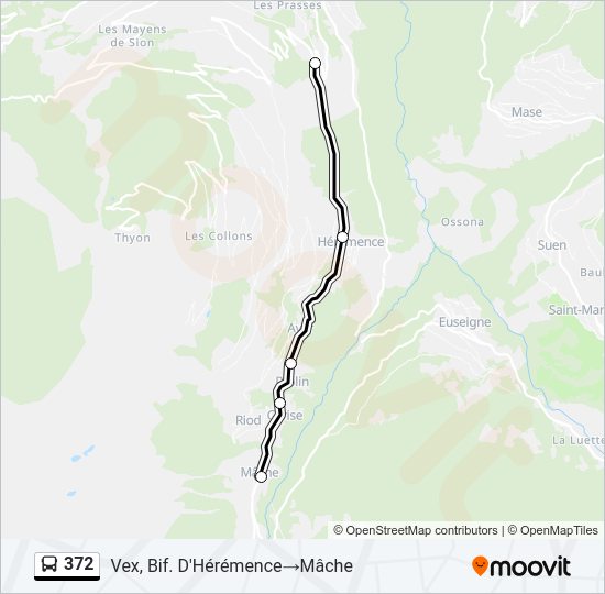 372 Bus Line Map