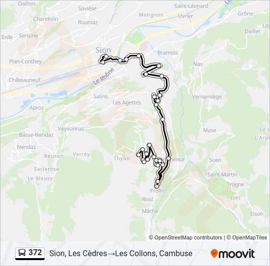 372 Bus Line Map
