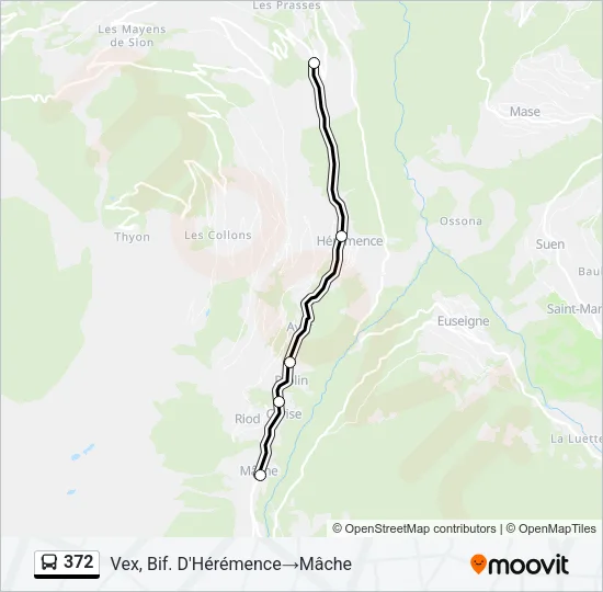 372 Bus Line Map