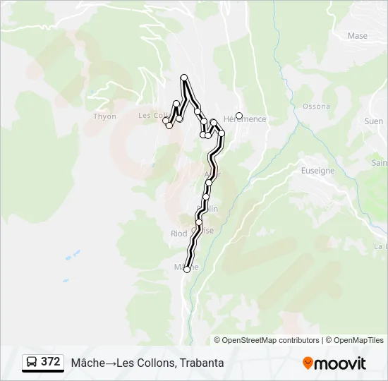 372 Bus Line Map