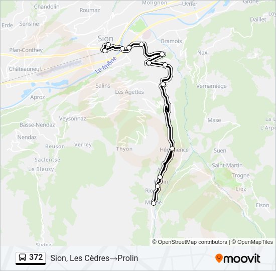 372 Bus Line Map