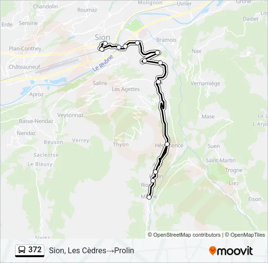 372 Bus Line Map