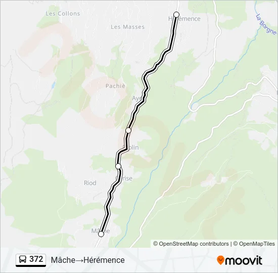 372 Bus Line Map