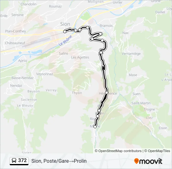 372 Bus Line Map