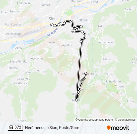 372 Bus Line Map