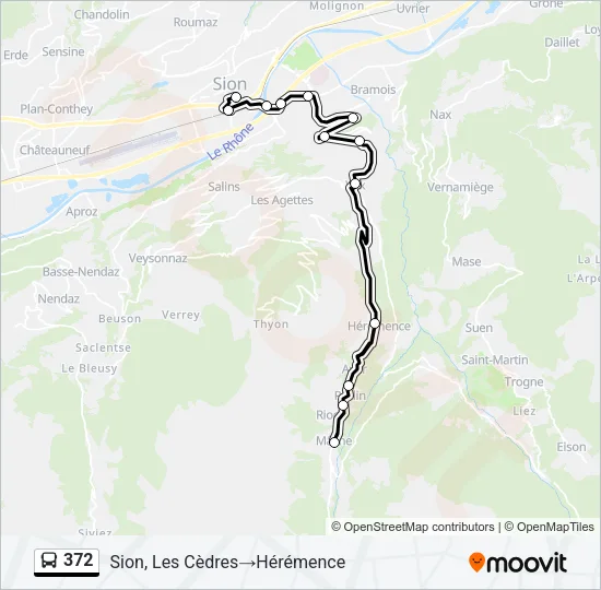 372 Bus Line Map