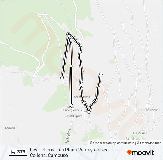 373 Bus Line Map