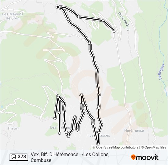373 Bus Line Map
