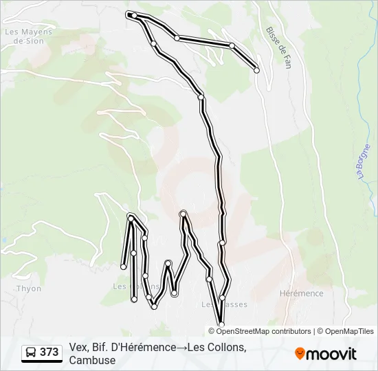 373 Bus Line Map