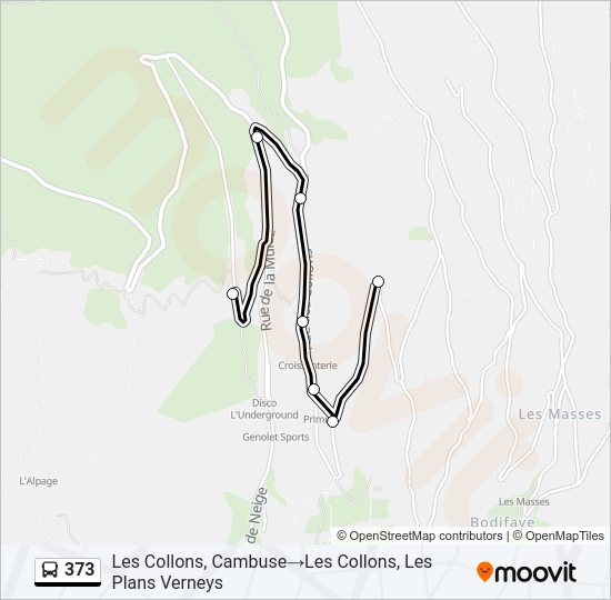 373 Bus Line Map