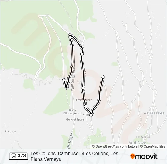 373 Bus Line Map