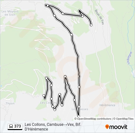 373 Bus Line Map