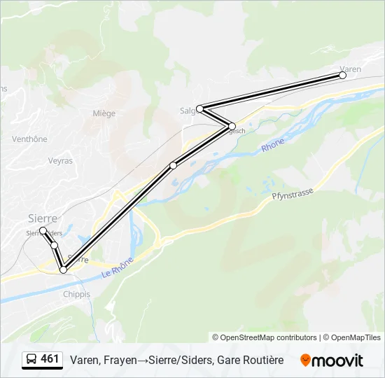 461 Bus Line Map