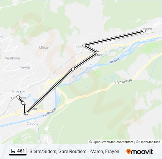 461 Bus Line Map