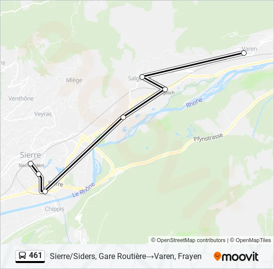 461 Bus Line Map