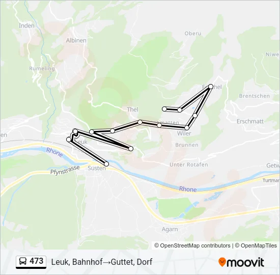 473 Bus Line Map