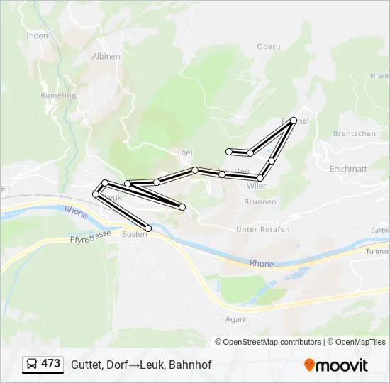 473 Bus Line Map