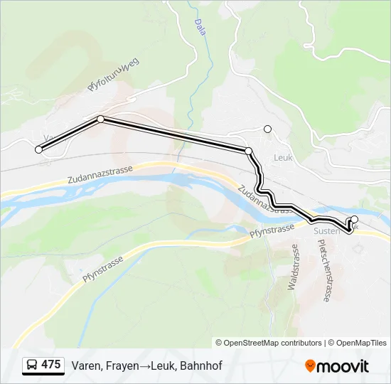 475 Bus Line Map