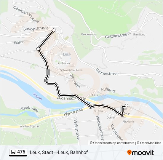 475 Bus Line Map