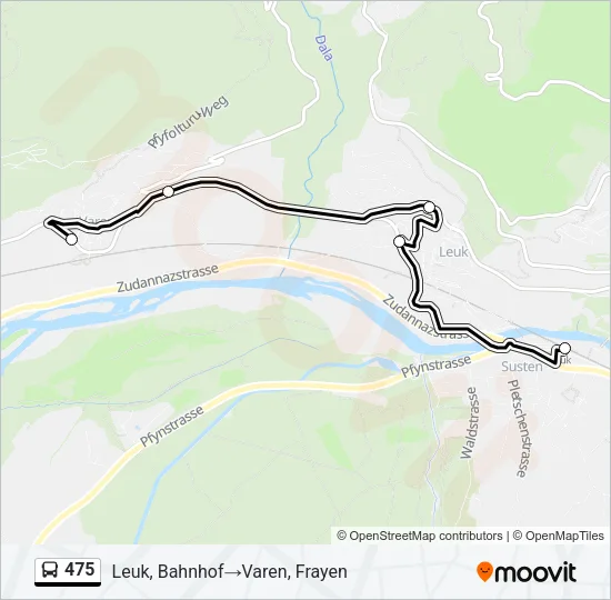 475 Bus Line Map