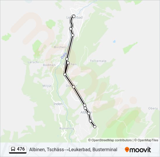 476 Bus Line Map