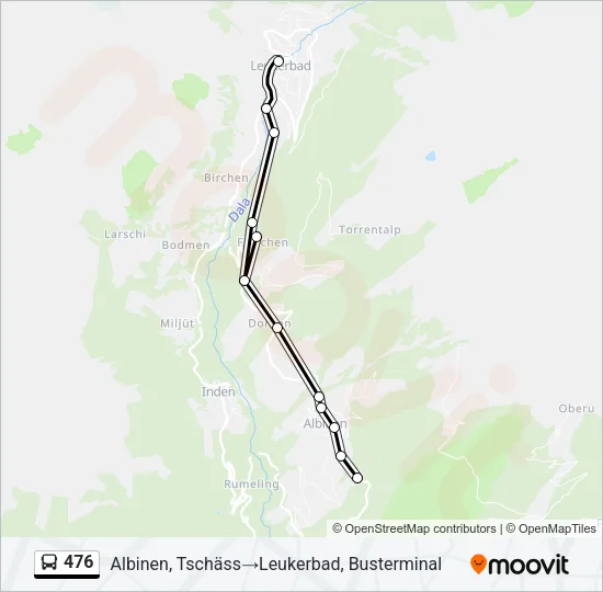 476 Bus Line Map