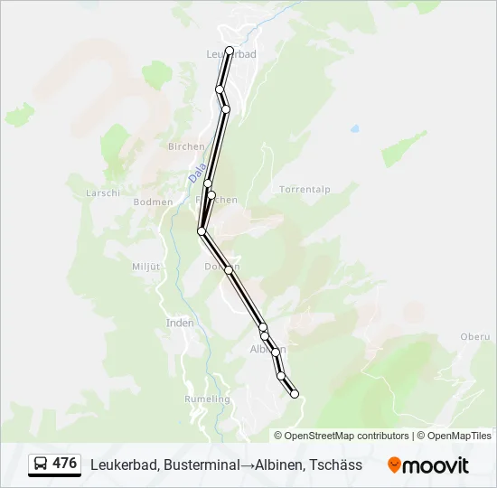 476 Bus Line Map
