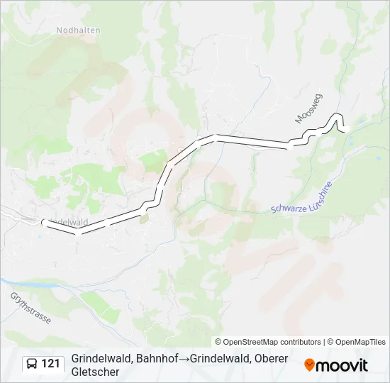 121 Bus Line Map