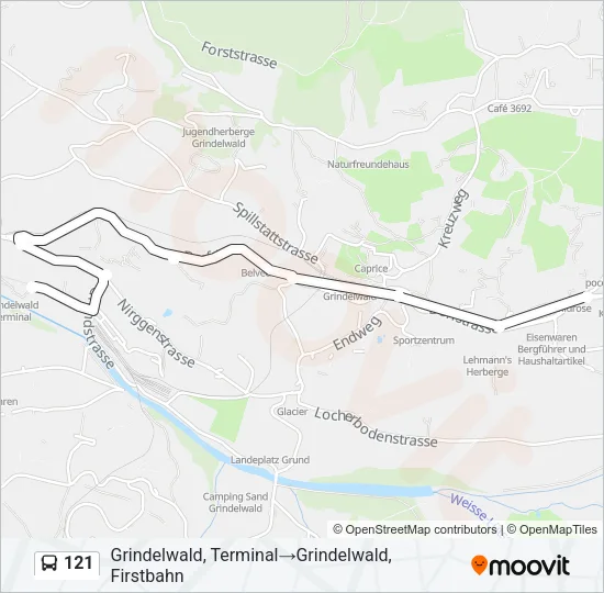 121 Bus Line Map