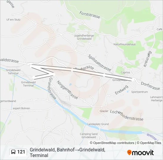 121 Bus Line Map